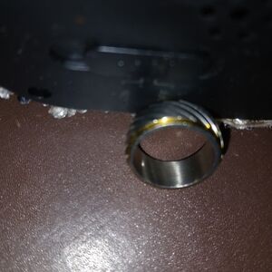 Stainless Steel and Gold Tone Wedding Band Size 5